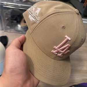 New Era Tan and Pink LA Baseball Cap